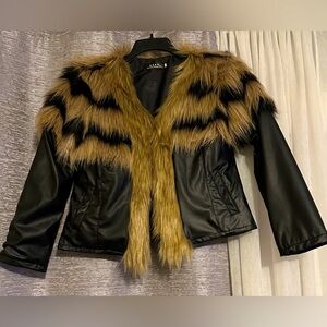 Faux Fur & Leather Jacket